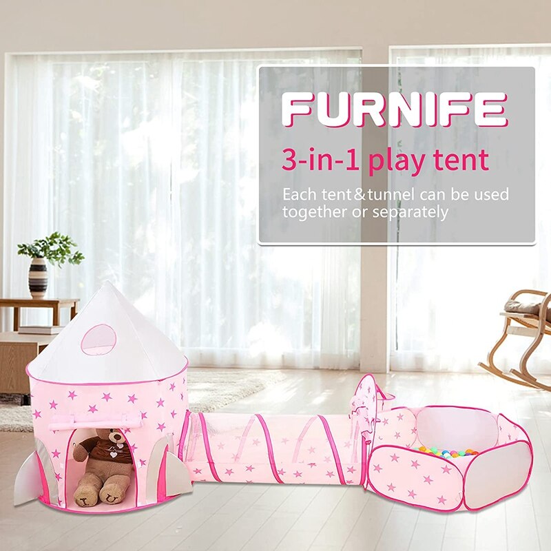 Childrens Zwembad Tent Kasteel Speel Tent Kruipen Tunnel En Bal Pit Opvouwbaar Voor Indoor Of Outdoor Geven Aan Kinderen Beste