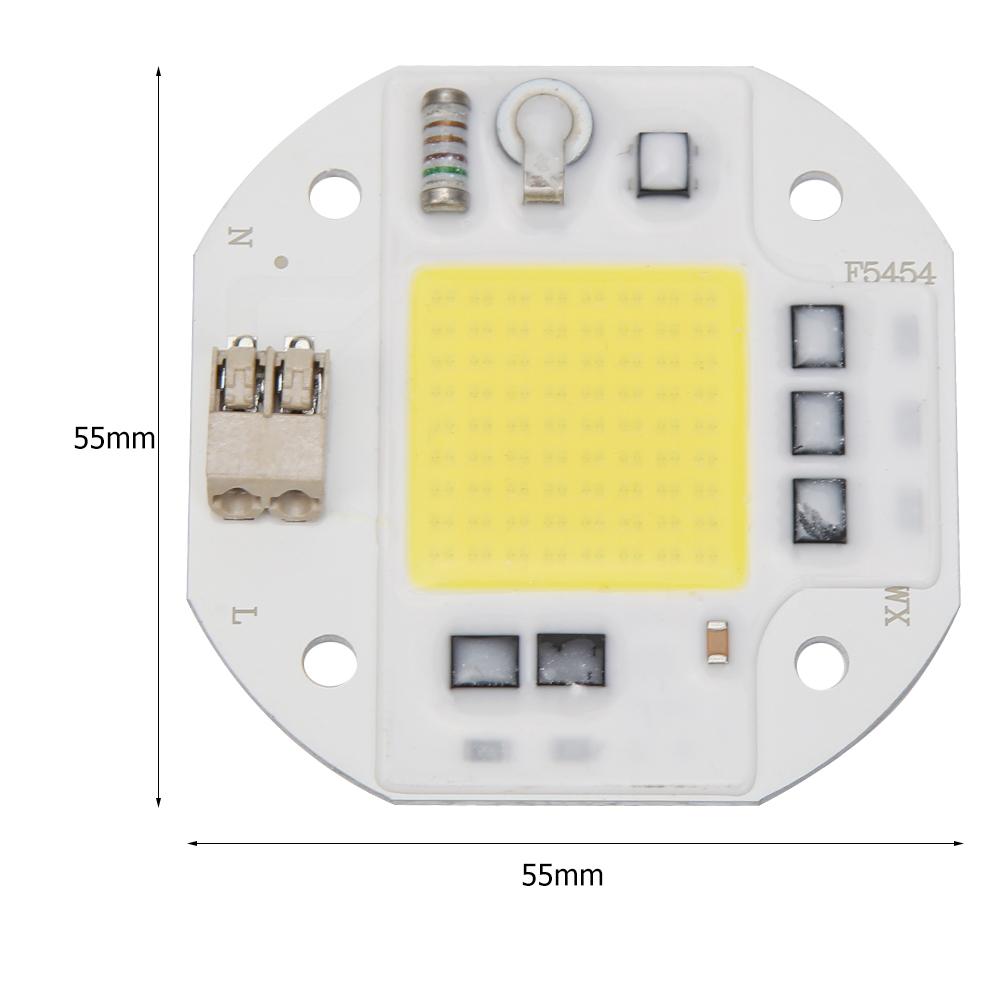 Cob Led Lamp Chip 20W Diy Spotlight Schijnwerper Ac 220V Led Lamp Overstroming Licht Chip Volledige Spectrum Wit warm Drie Licht Kleuren: J