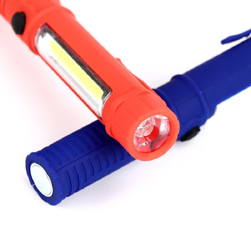 2 LED Super Bright Flashlight Mini Pen Multifunction LED Torch Light Magnet COB Handle Work Flashlight Square Work Hand Torch