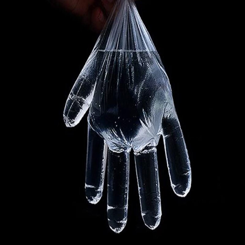 400 Pcs Dikke Wegwerp Handschoenen Wegwerp Voedsel Prep Handschoenen Clear Plastic Handschoenen Voor Keuken, Koken, Schoonmaken