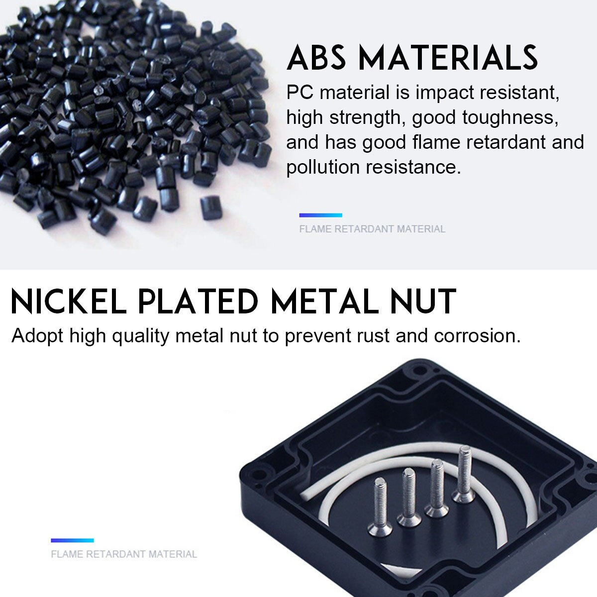 Waterproof Black DIY Housing Instrument Case ABS Plastic Project Box Storage Case Enclosure Boxes Electronic Supplies