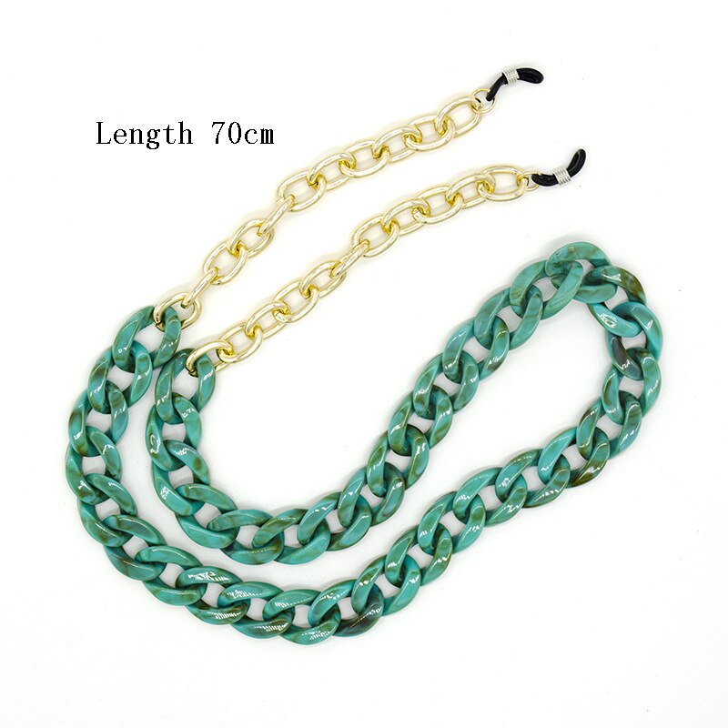 2021 modne okulary robić czytania łańcuch kobiety akrylowe zielone kolorowe okulary przeciwsłoneczne sznury łańcuszek robić okularów robić okularów damskie Dropshipping