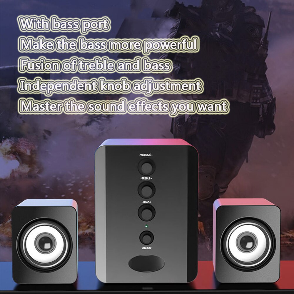 Desktop Computer Laptop Mobiele Telefoon 2.1 Speaker Subwoofer Bluetooth Speaker