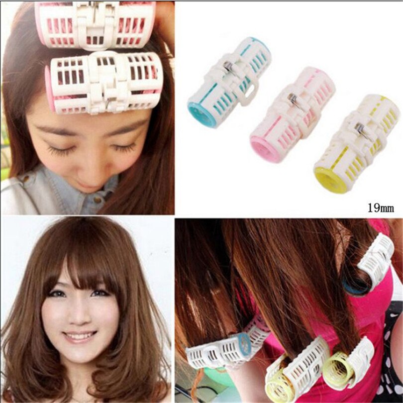Cylindrical plastic hair volume hair curls toothed DIY hair curlers 3 a package Volume bangs tools