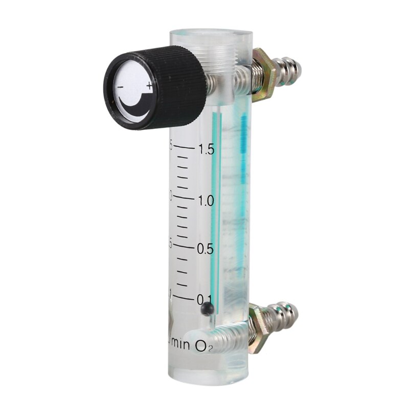 0.1-1.5LPM 1.5L Zuurstof Flowmeter Flowmeter Met Regelklep Voor Zuurstof Lucht Gas: 1.5LPM