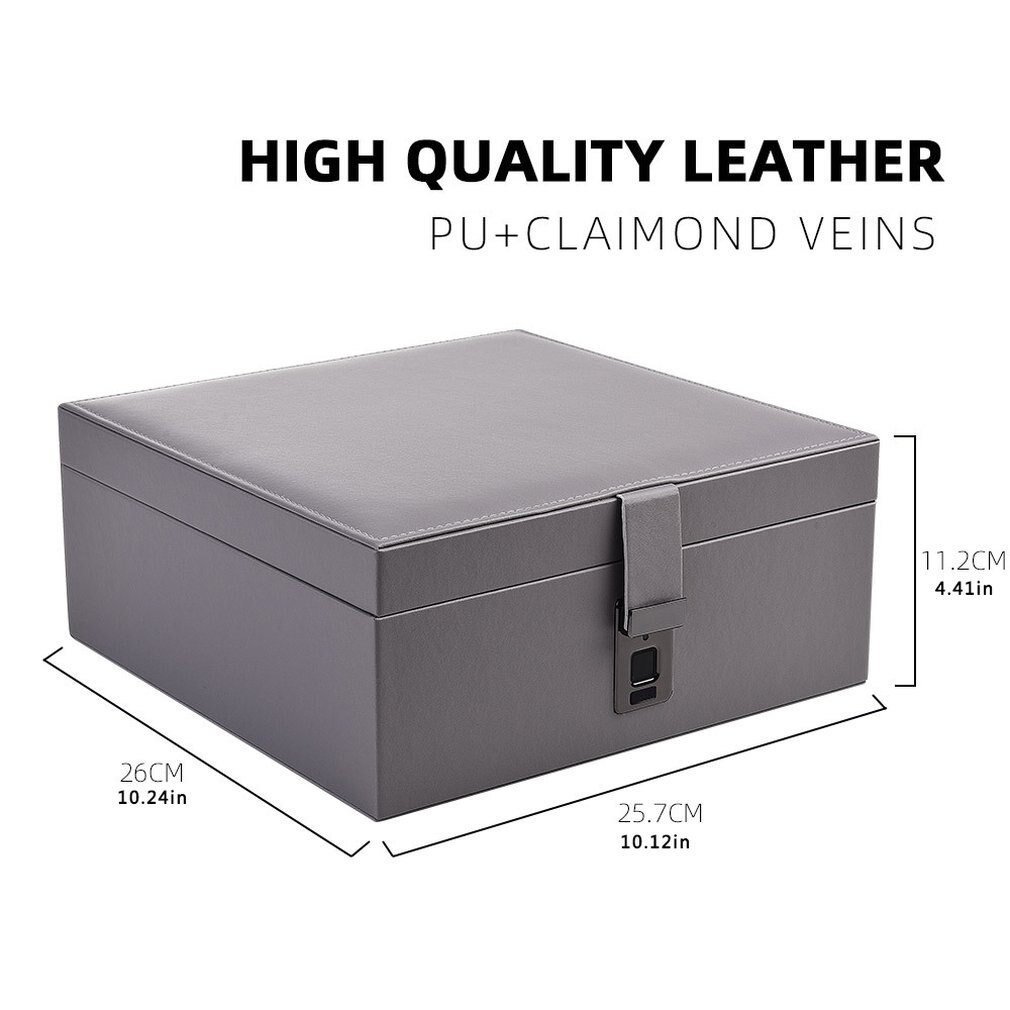 fingerprint lock box jewelry box jewelry storage box anti-theft fingerprint encryption jewelry box