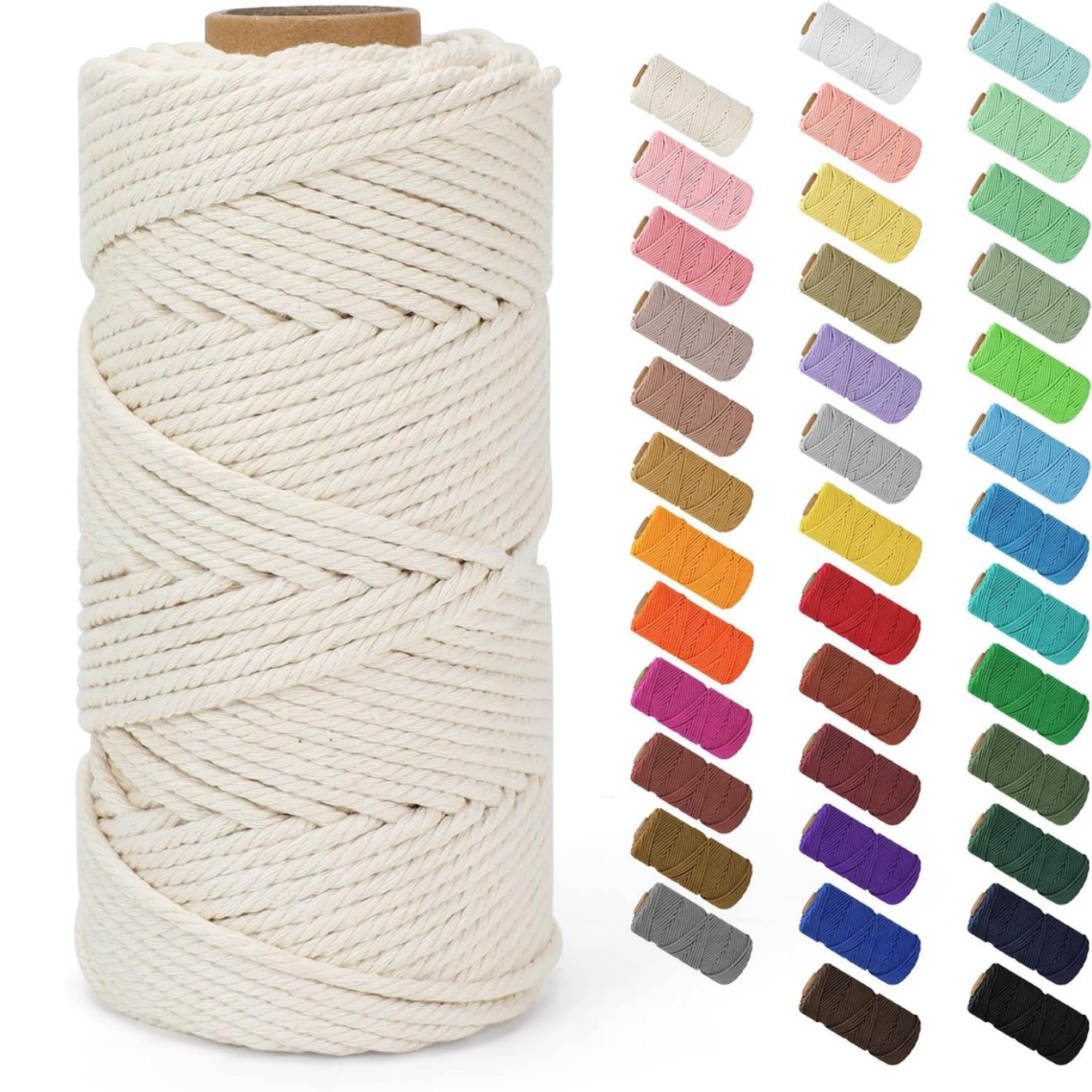 4 mm natuurlijk katoenen macrame touw macrame katoenen koord voor muuropknoping plantenhangers ambachten cadeauverpakking en bruiloftsdecoraties
