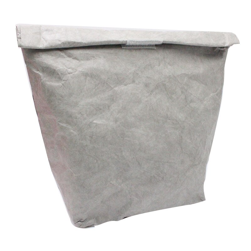 Reusable Paper Lunch Bag Portable Solid Color Durable Insulated Paper Lunch Bag Loncheras Para Mujer: Gray