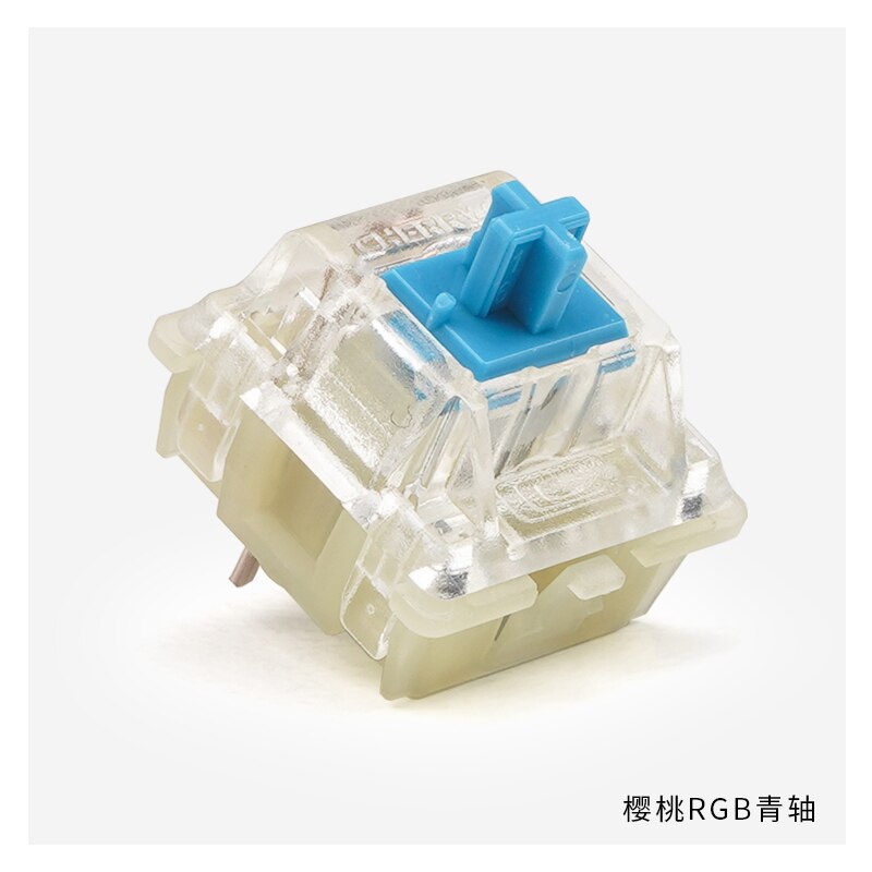 Original Cherry MX Mechanical Keyboard Switch Silver Red Black Blue Brown Silent Pink Shaft Switch 3-pin Cherry Clear RGB Switch: Blue / Brown Switch