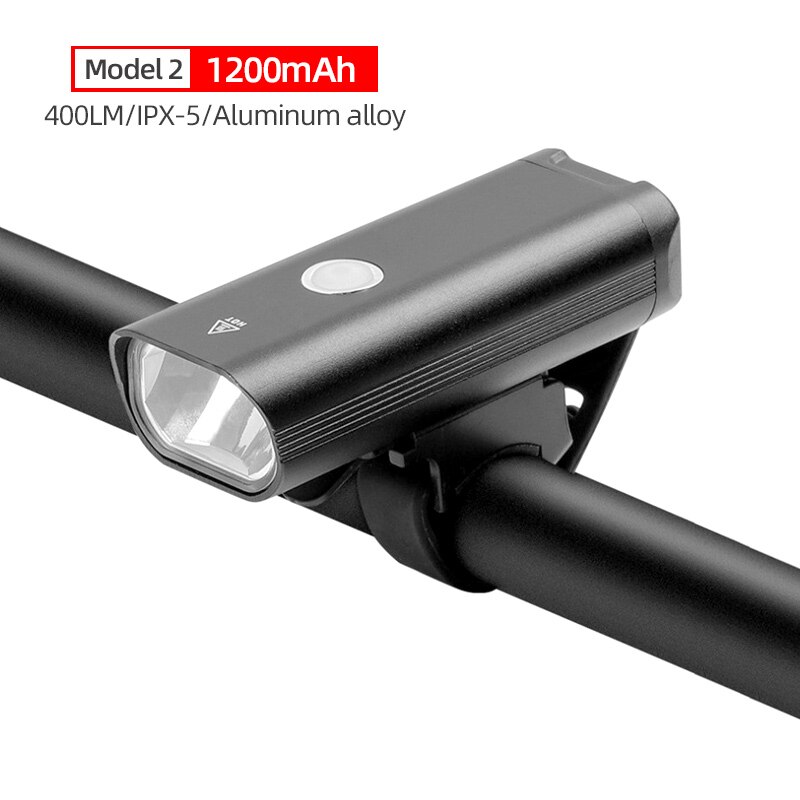 2000 mah lommelygte til cykel usb genopladeligt cykellygte pandelampe til mtb landevejscykling styr forlygte lys 400 lumen: Forlygte lys b