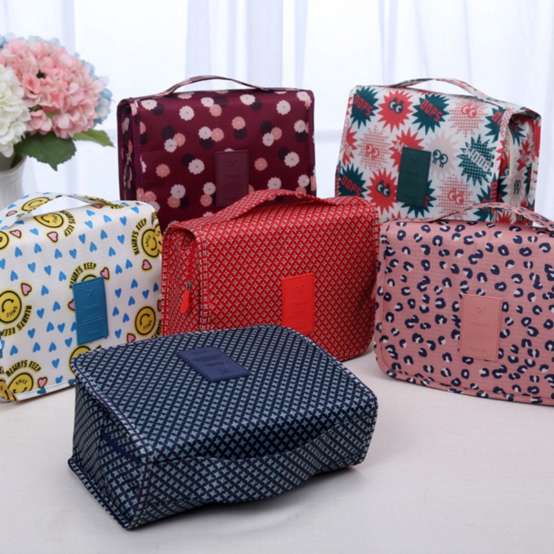 JULY'S LIED Koreaanse Draagbare Cosmetische Tas Multifunctionele Verpakking Organisatoren Tas Zwart Waterdichte Reizen Opbergtas