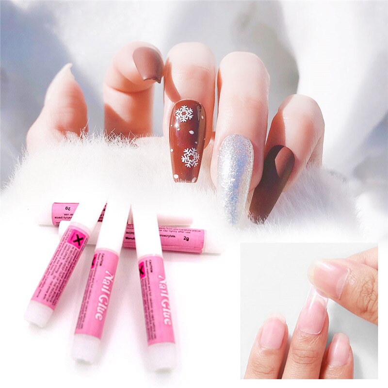 10 Stks/set Mini Beauty Nail Glue False Kunst Decoreren Tips Acryl Lijm Nail Accessoires Valse Nagel Lijm Colle Faux ongle