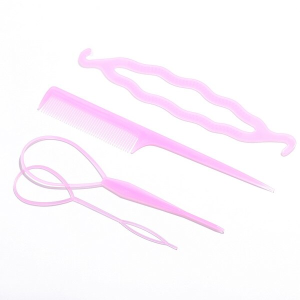 Magic Hair Styling Set Hair Pin Bun Maker Hair Braiding Twist Styling Tool Centipede Braids and Double Hook Plates Tool: 09