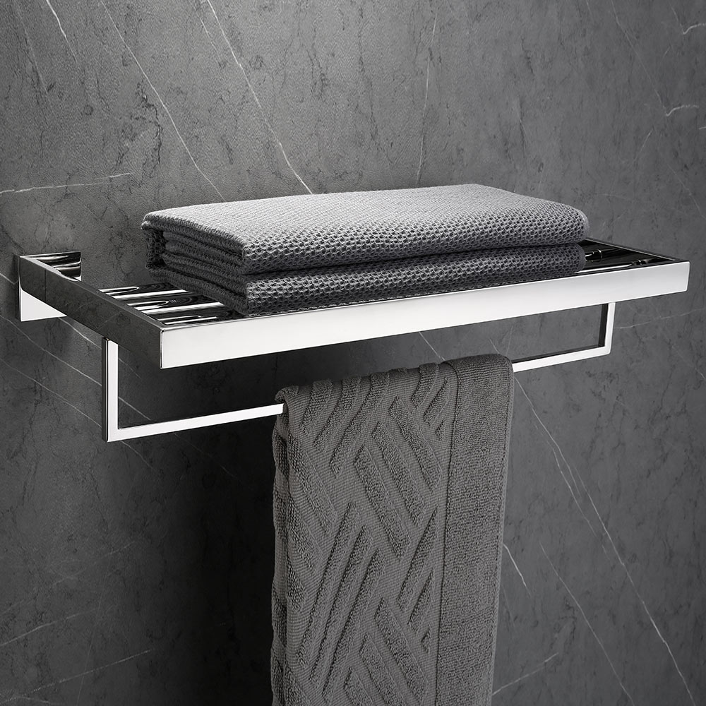 SUS 304 Stainless Steel Bathroom Hardware Set Chrome Polished Toothbrush Holder Paper Holder Towel Bar Bathroom Accessories