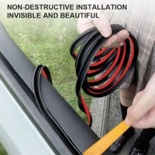 Car Window Seal Strip V Shape Car Side Window Sealing Strip Auto Rubber Side Window Filler Noise Insulation Weatherstrip Sealant