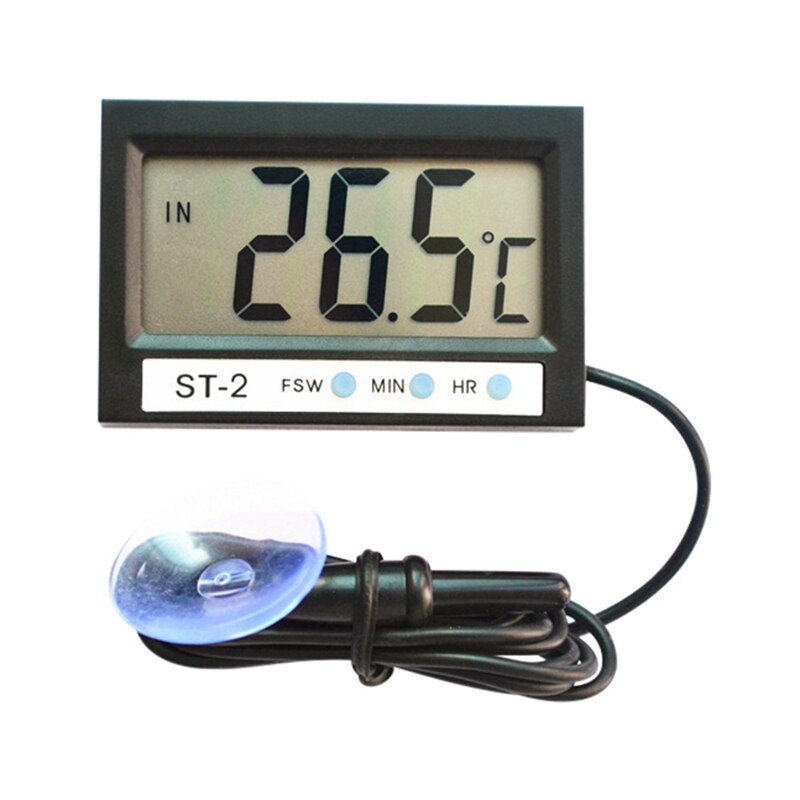 LCD Digital Thermometer Hygrometer with Remote Sensor Reptile Fish Tank Aquarium Marine Water Terrarium Thermometer.