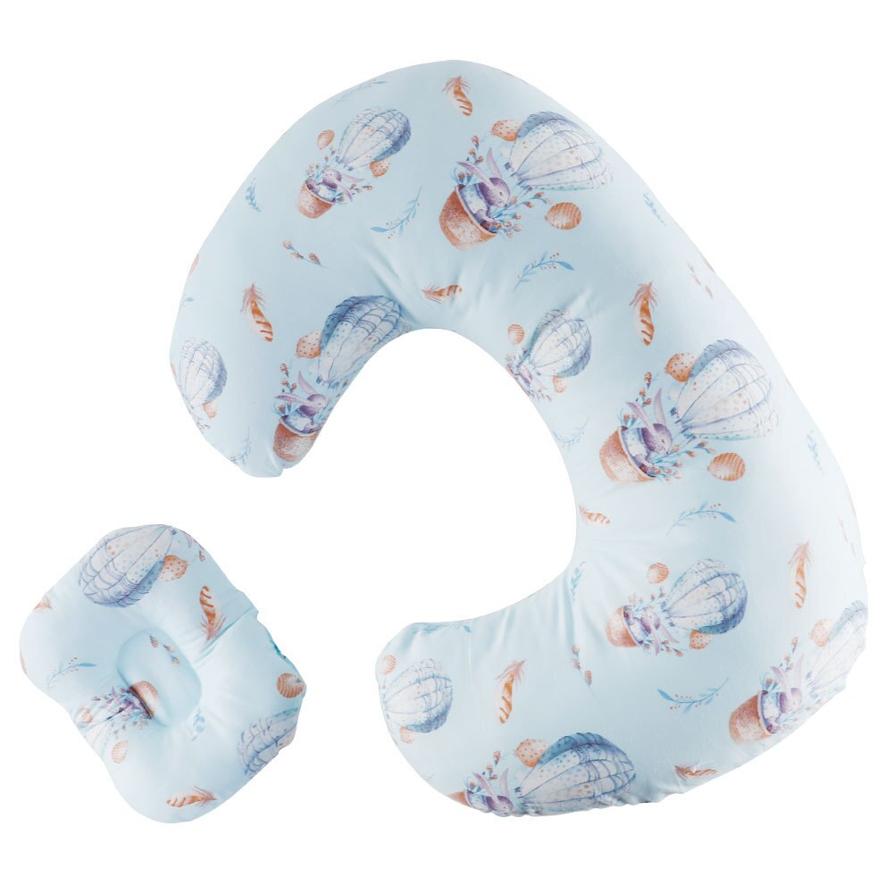 2 pz/set cuscino per allattamento al seno a forma di U neonato multifunzione cuscini per allattamento in puro cotone accessori per neonati: Blue hot balloon