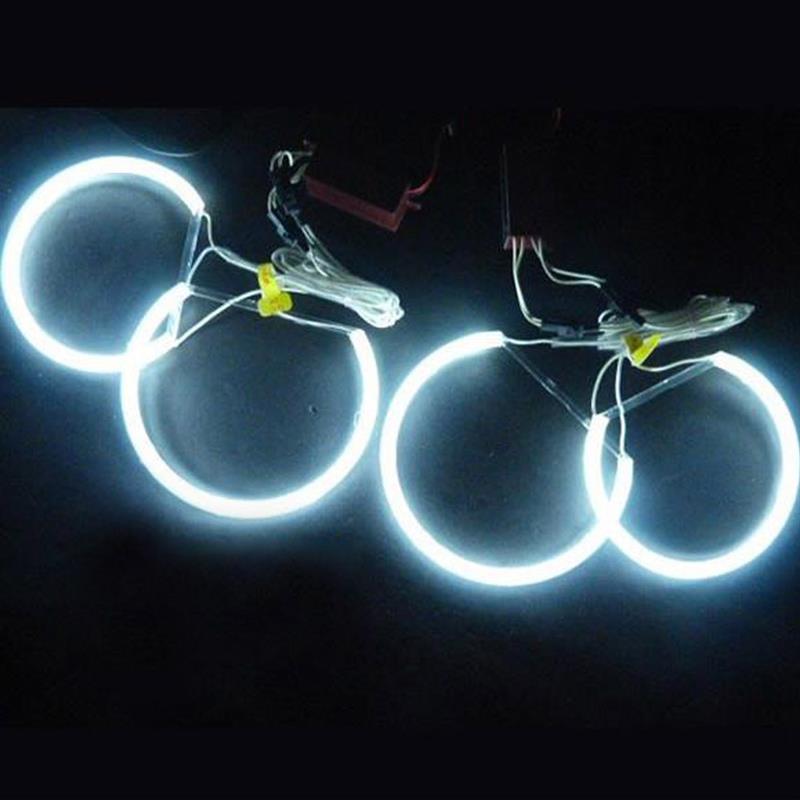 4 stuks ccfl auto angel eagle eyes licht flexibele buis koplamp witte koplamp voor  e36 3 e38 7 e39 5 e46 (131*2+146*2)