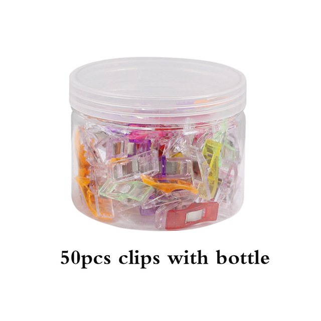 50Stck NäHenne Clips Stoff Handwerk Kunststoff Clips Säumen Schellen Häkeln betroffen basteln Clips für Patchwork Bekleidungs Zubehör: 50Stck