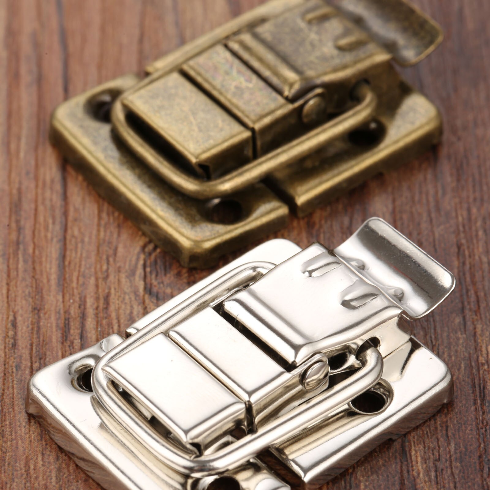1Pcs 30*36mm Jewelry Wood Box Toggle Latch Hasp Drawer Latches Decorative Suitcases Buckle Clasp Furniture Hardware