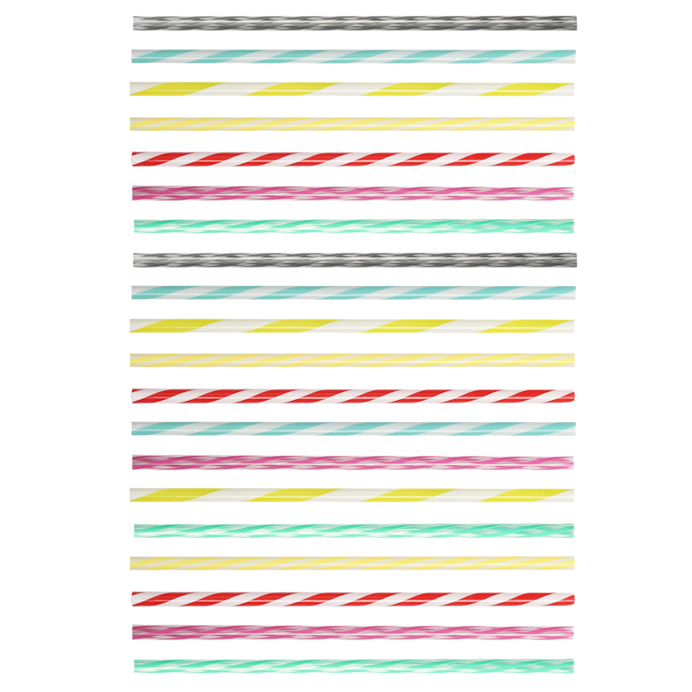 20 Stuks Rietjes Herbruikbare Smoothie Rietjes Streep Party Rietjes