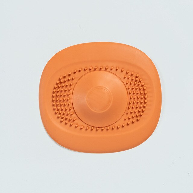 Bathroom Washbasin Drain Hair Catcher Anti Clogging Bath Stopper Plug Sink Strainer Hair Filter Kitchen Accessory: Oranje
