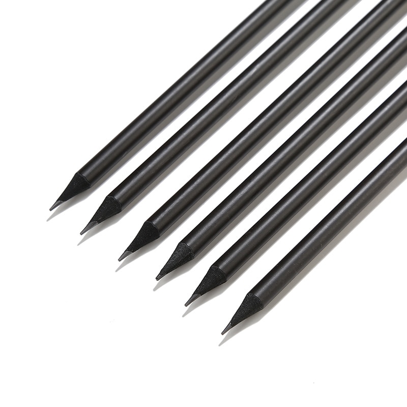 20pcs kawaii black wooden pencil lot pearl crown pencil for school office writing supplies korean HB standard pencil