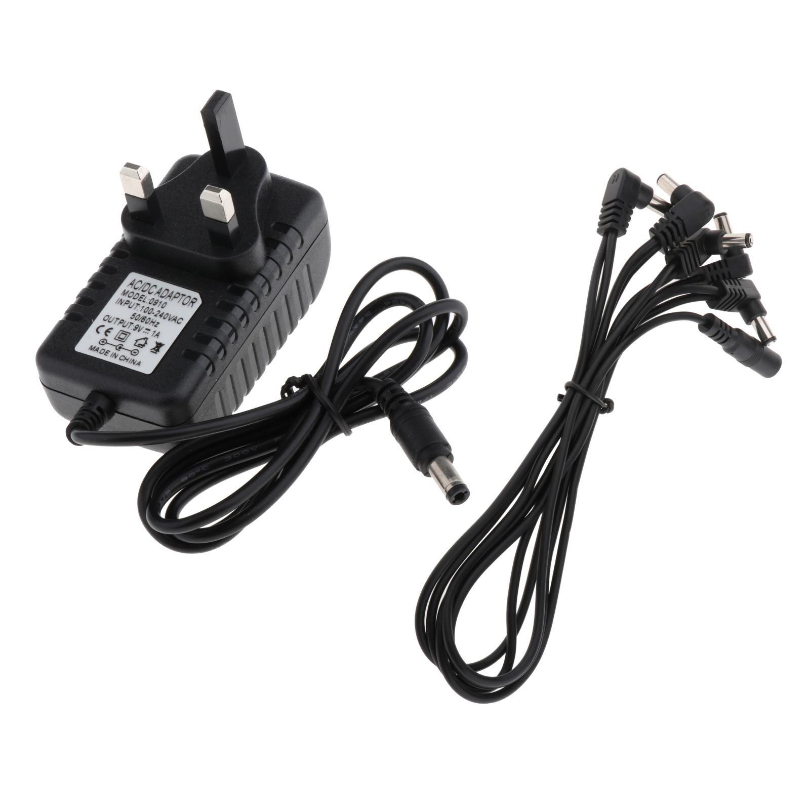 Adaptateur d'alimentation électrique pour effet de guitare, 9V, avec câble 1 à 5 voies, accessoire de guitare