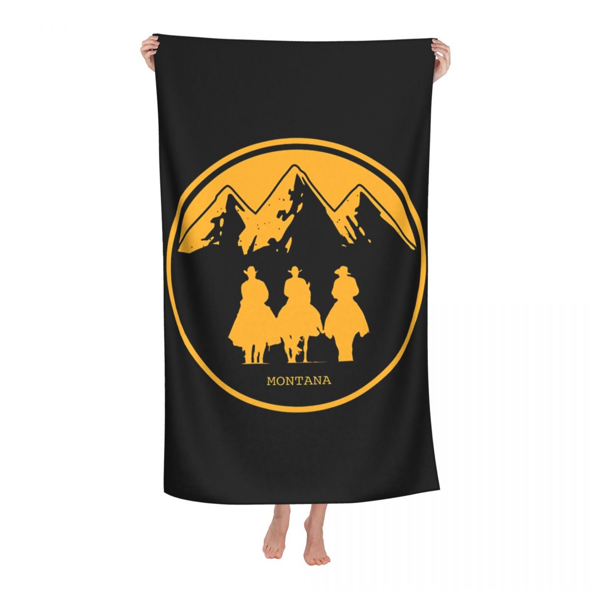 Yellowstone Grote Badhanddoek Snel Droog Strand Sjaal Badhanddoek Voor Zwemmen Badkamer Thuis Unisex, 52in X 32 In: 2