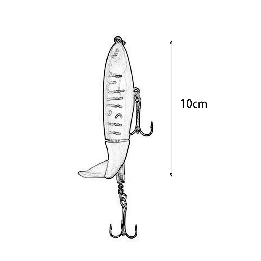 10Cm 13G Whopper Popper Topwater Vissen Lokken 3D Ogen Plastic Kunstaas Hard Vissen Plopper Haak Vissen Accessoires