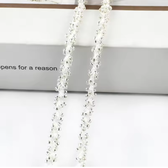 5mm Beaded Lace Trim for Sewing Clothes Trimmings Wedding Dress Curtain Laces Ribbon Decoration Hair Accessories: Copper