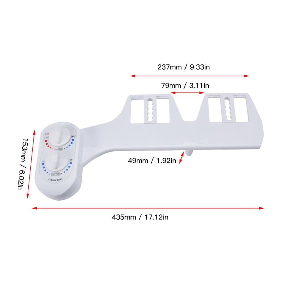 PENDEJATO Ultra-Slim Bidet Hulpstuk Voor Toilet, Niet-elektrisch Koud Water Bidet Toilet Met Intrekbare Sproeiers, Regelbare Waterdruk Voor Achterste/ Vrouwelijke Was, Minimalistische Bidetbril Toilet