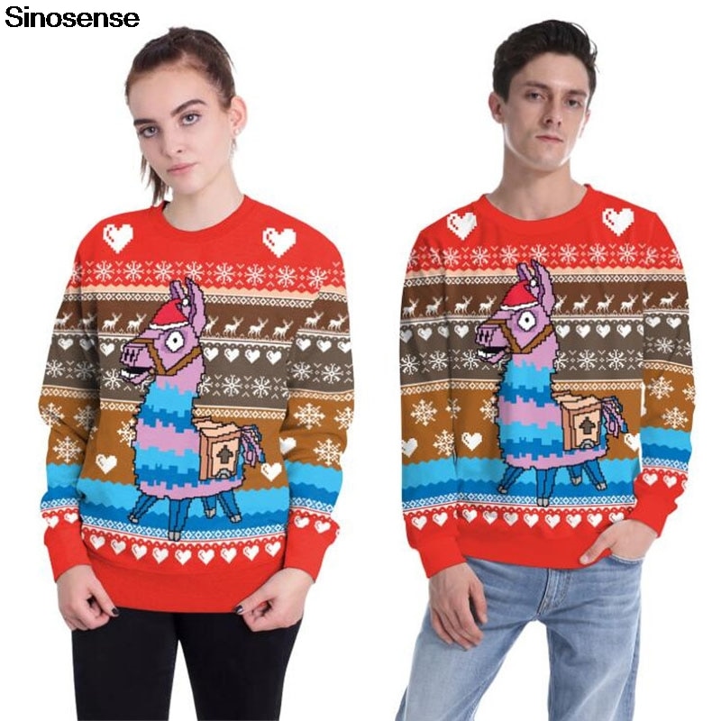 Unisex Ugly Christmas Sweater 3D Print Funny Xmas Pullover Sweatshirt Autumn Winter Party Sweaters Christmas Jumper