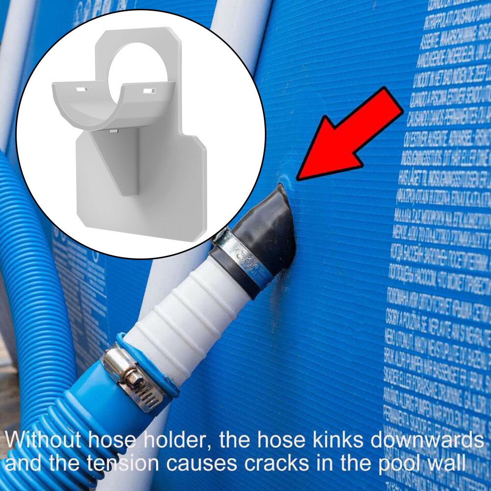 30-38mm Swimming Pool Pipe Fixing Holder Mount Supports for Intex Bestwa Above Ground Hose Outlet Bracket with Cable Tie