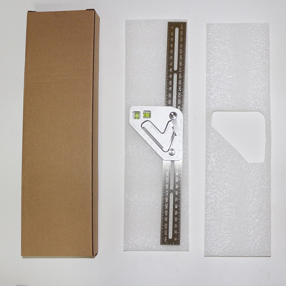 Multi-function Angle ruler Woodworking Triangle Level Ruler Stainless Steel Measuring Tool Angle Rulers Woodwork protractor