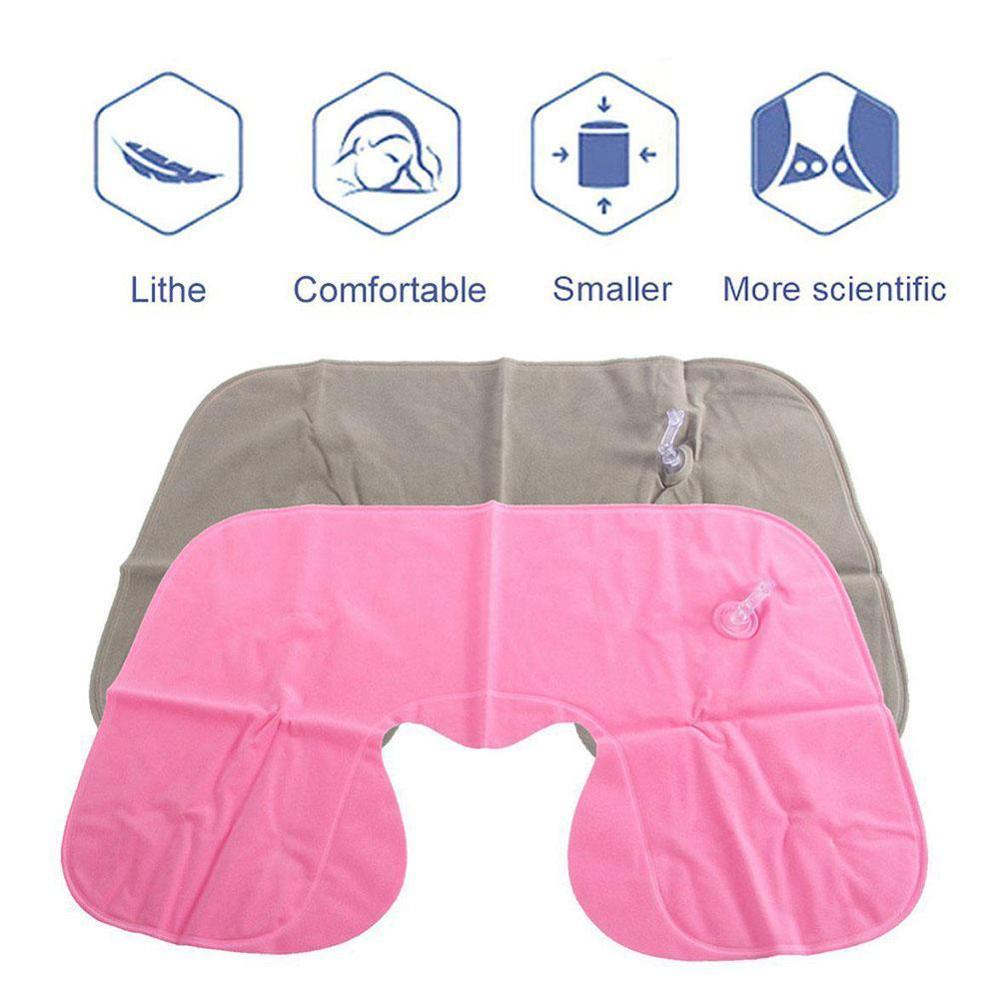 Portable Ultralight Inflatable PVC Nylon Air Pillow Sleep Cushion Travel Tour Bedroom Hiking Beach Car Plane Head Rest Portable