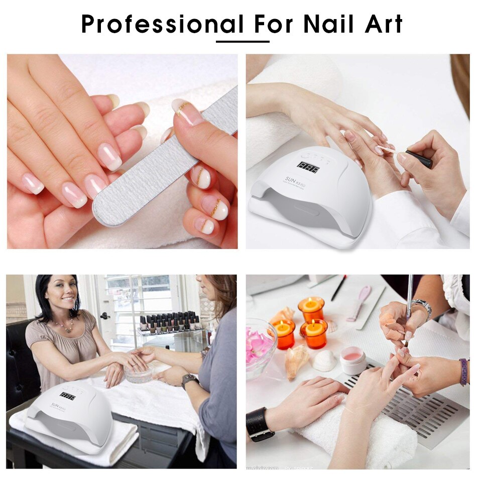 SUN X5 Plus-secador de uñas UV LED, lámpara de curado de esmalte de Gel de 80W con temporizador inferior, pantalla LCD, secado rápido, herramientas de manicura