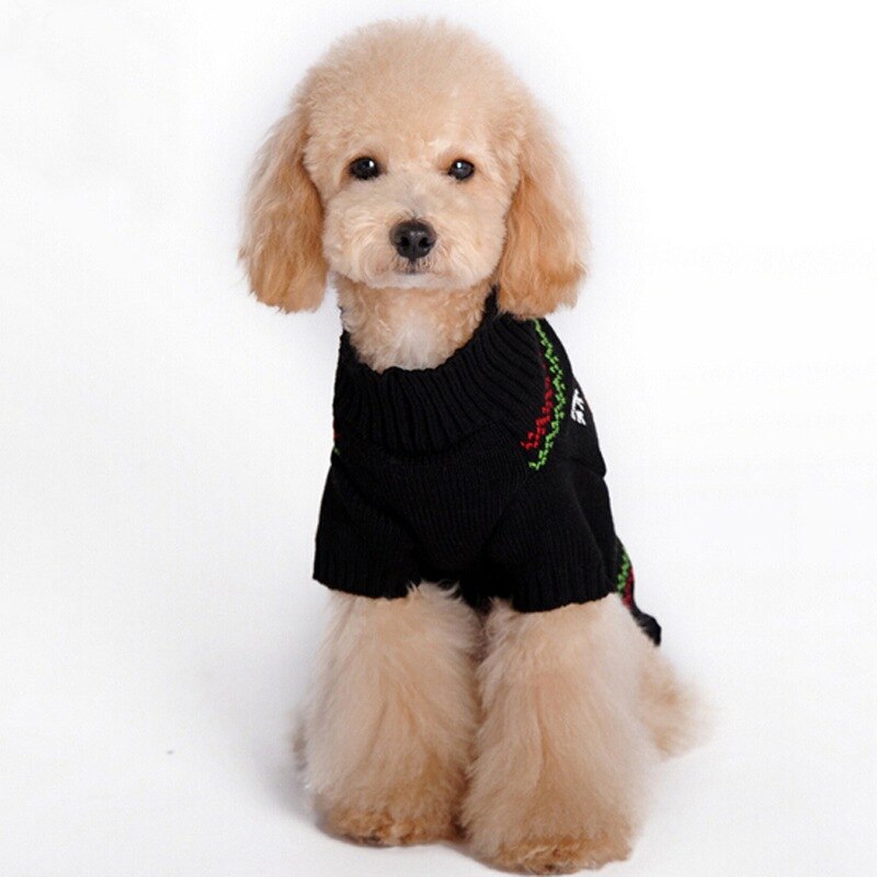 Jule kæledyr tøj rød næse hjorte kæledyr sweater lille medium og stor hund sweater