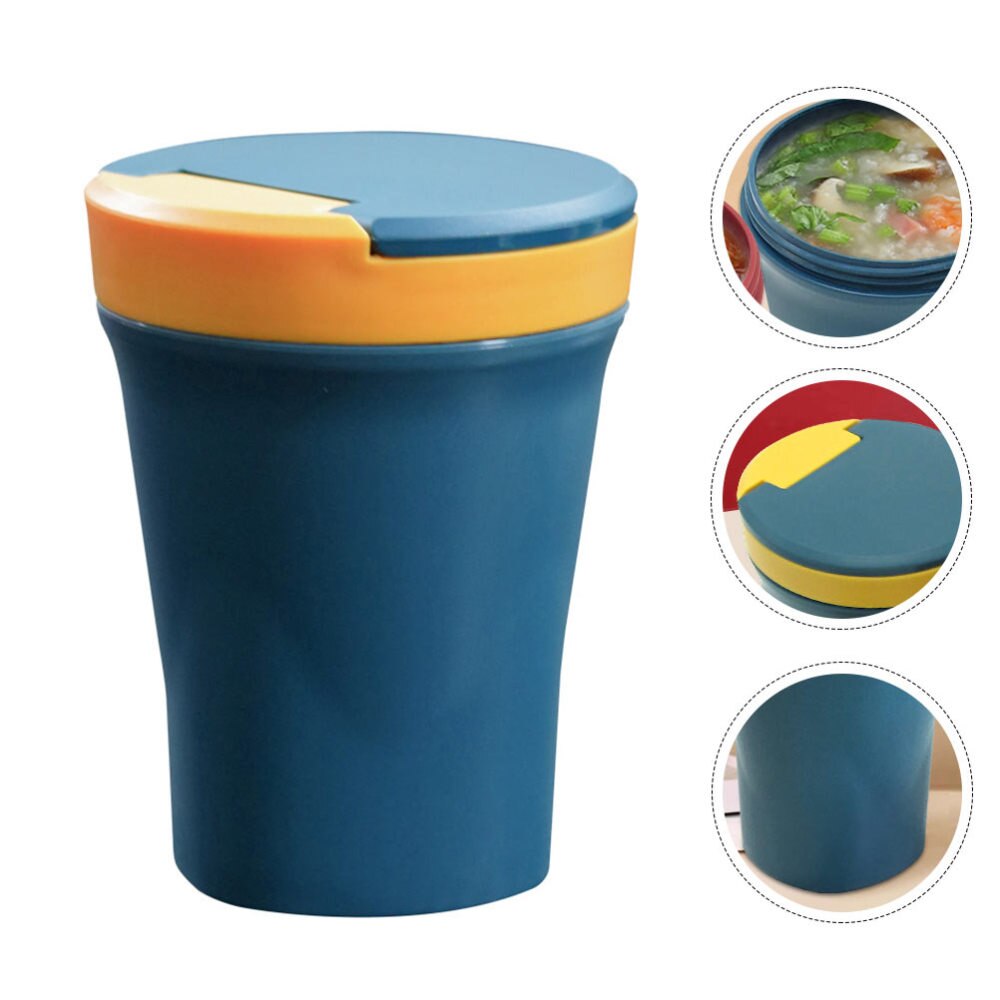 450Ml Microwaveable Soep Cup Soep Container Met Deksel Lepel Voor Vrienden Familie