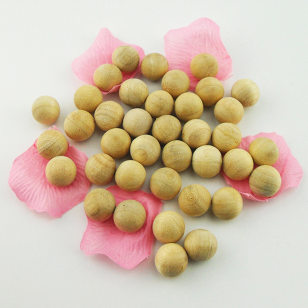 20Pcs 1.8cm Camphor Wood Moth Balls Wardrobe Clothes Drawer Smell Remover Beads
