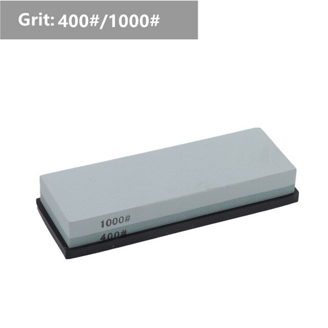 2-IN-1 Knife Sharpener Sharpening Stone Whetstone Scissors Sharpener System Grinding Wet Stone Honing Kitchen Tool: 400 1000 grit