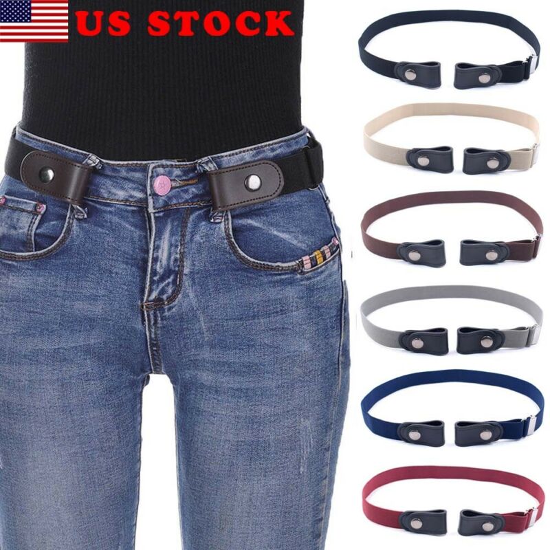 Ceinture élastique Invisible sans boucle pour homme et femme, pantalon en jean extensible, sans tracas