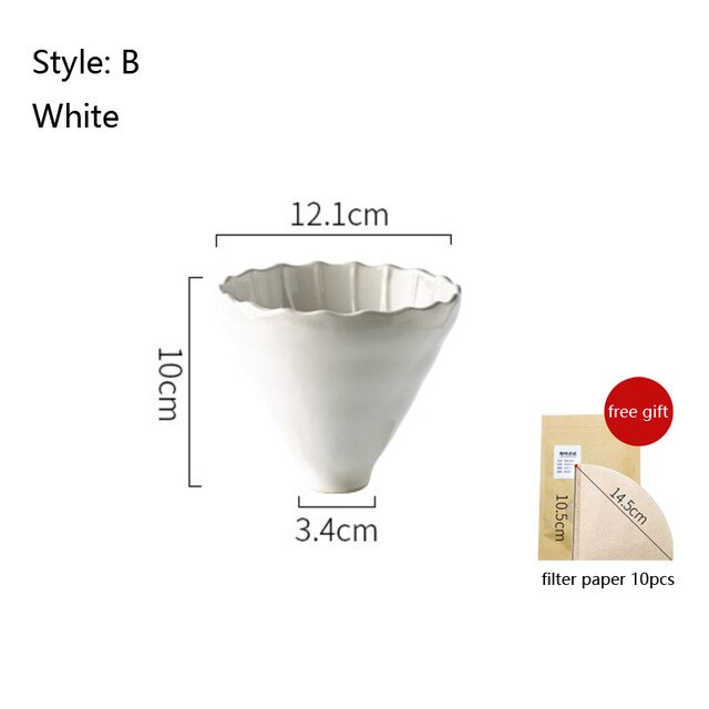 Hand-Made Koffie Waterkoker Filter Apparaat Set 700Ml Koffie Filter Cup Filter Houder Delen Pot Over Koffiezetapparaat: white B