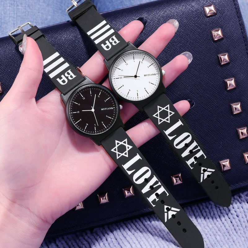 2 stuks/partij paar horloges dames heren casual siliconen band polshorloges klok dames quartz horloge relogio feminino: 2