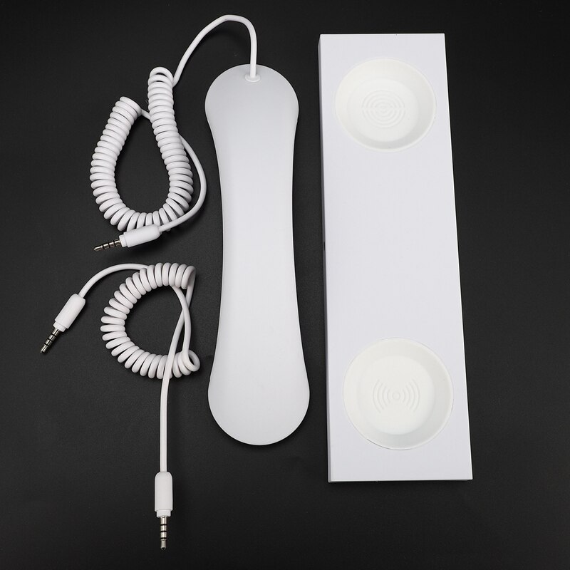 Retro Telephone Headset 3.5mm Microphone External Mobile Phone Microphone Base