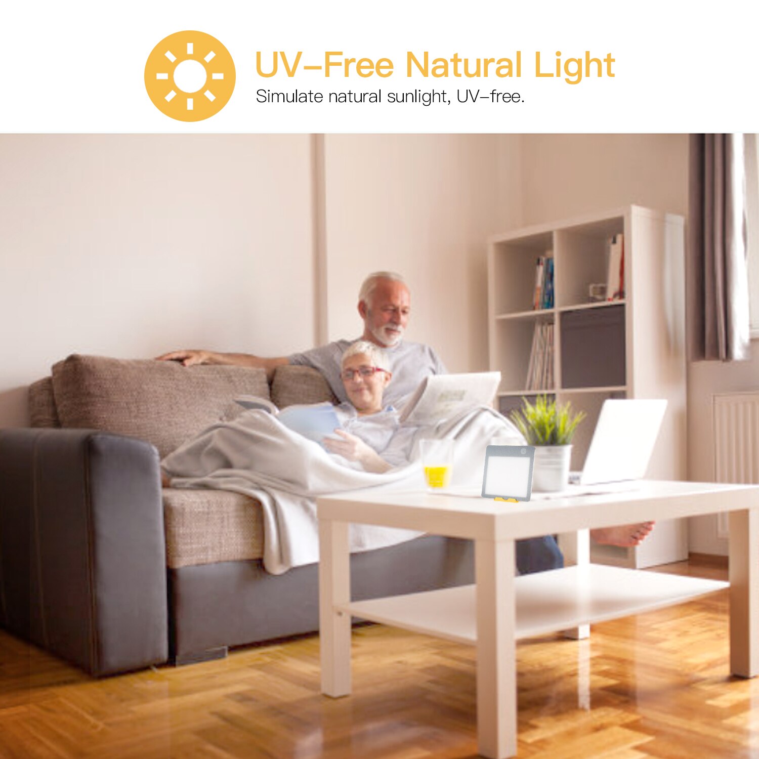 Portable Energy Light UV-Free 10000 Lux LED Bright Lamp Light Pad Adjustable Brightness Stand Natural Sunlight Lamp for Home