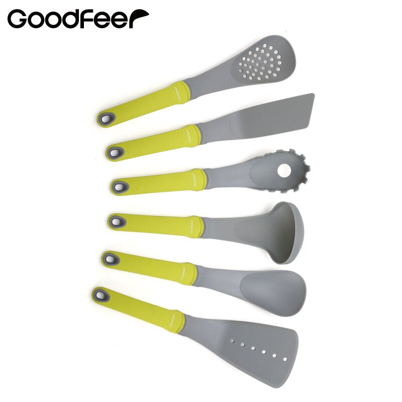 Redskapsredskap i nylon med långskaftsspad, soppsalladssked, slev, spaghettiserver, slitsad kokkärl goodfeer