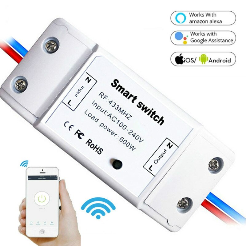 433 RF On-off Device Wireless Receiver Remote Control Switch Smart Home Modification Remote Control Switch With Alexa Google