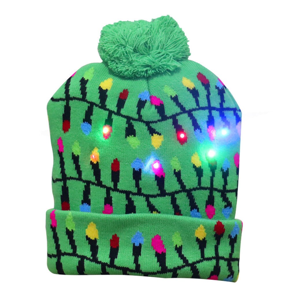 LED Licht-hoch Weihnachten Hüte Weihnachten Santa Hütte Lichter Blinkende Kappe Herbst Winter Hütte Für Frauen Und Männer neue Jahr Dekoration: G