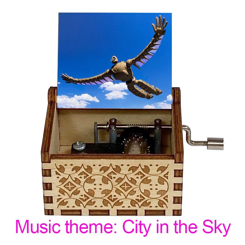 Wooden Music Box Carved Color 3D Printing Music Box Birthday Year: Light Green